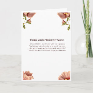 Thank You Nurse Card