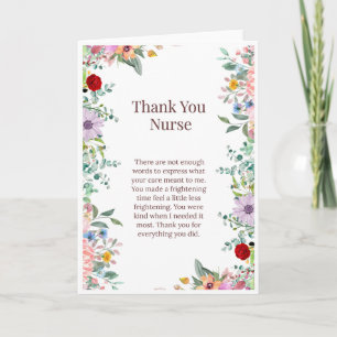 Thank You Nurse Card — Nurse Appreciation Card