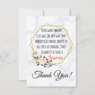 Thank you Nurse card - Nurse day - Nurse week card