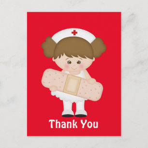 Thank you Nurse cartoon postcard