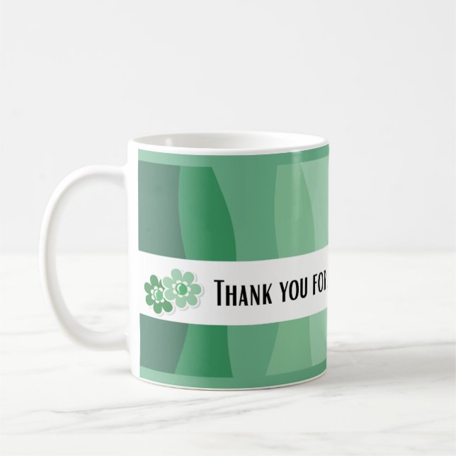 Thank you Nurse - Green Theme Coffee Mug (Left)