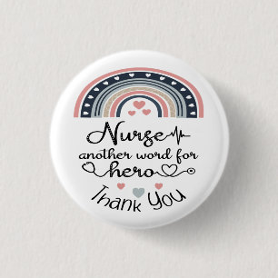 Thank you nurse hero 3 cm round badge