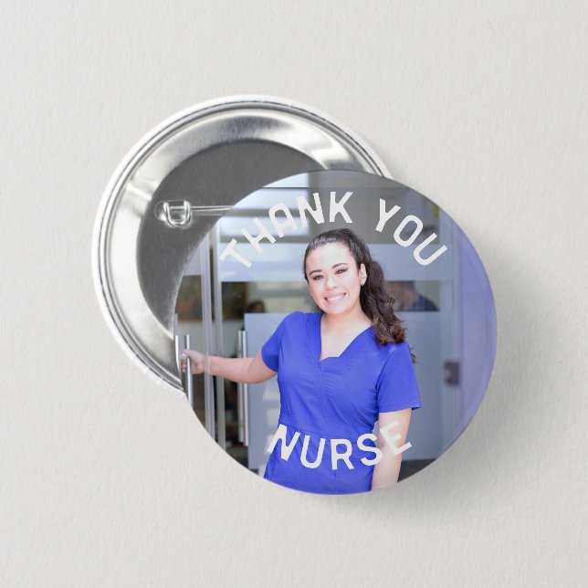 thank you nurse photo standard  2¼ Inch 6 Cm Round Badge (Front & Back)