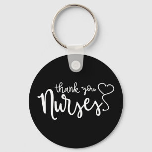Thank You Nurses   Fancy Script Key Ring