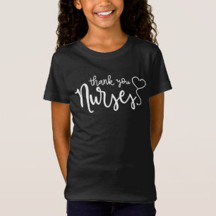 Thank You Nurses   Fancy Script T-Shirt
