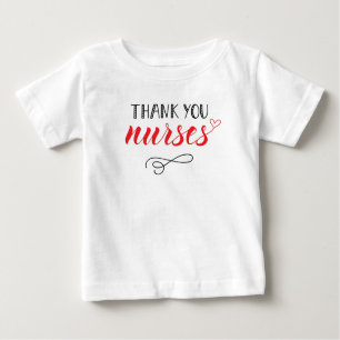Thank You Nurses   Fun Font Baby T-Shirt