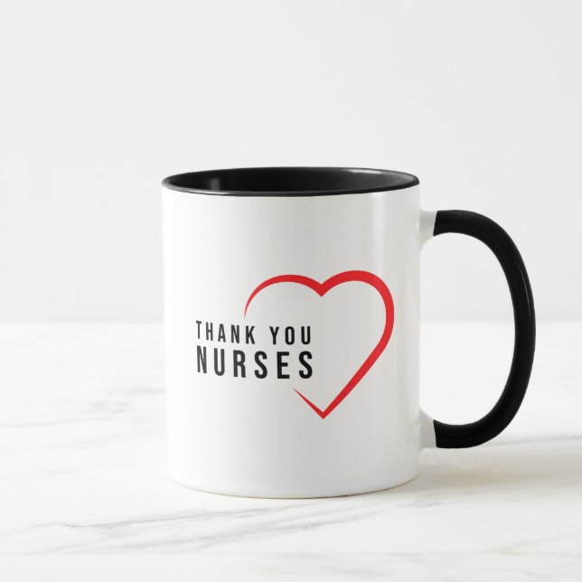 Thank You Nurses | Heart Red Mug (Right)