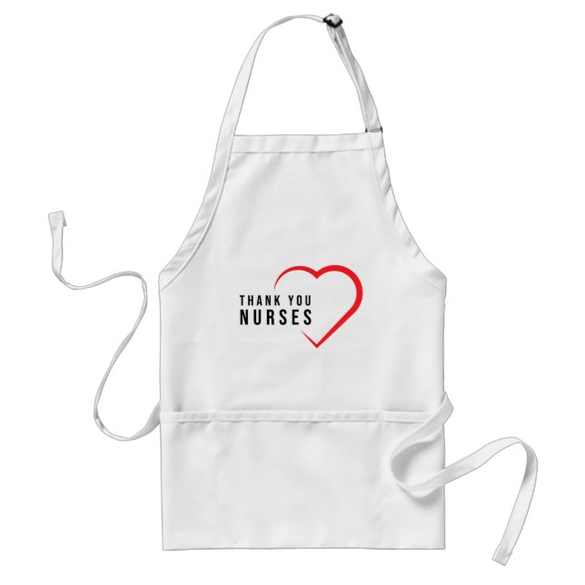 Thank You Nurses | Heart Red Standard Apron (Front)