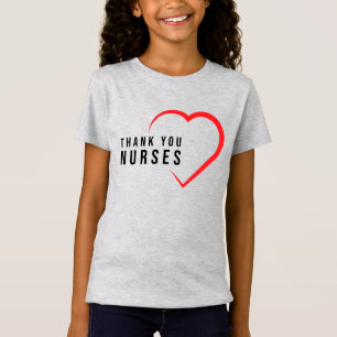 Thank You Nurses   Heart Red T-Shirt