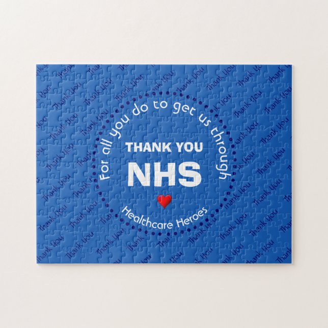 Thank You Nurses NHS Healthcare Heroes CUSTOM Jigsaw Puzzle (Horizontal)