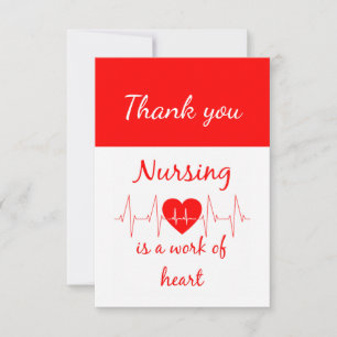 Thank You Nurses Nursing Inspirational Quote Card