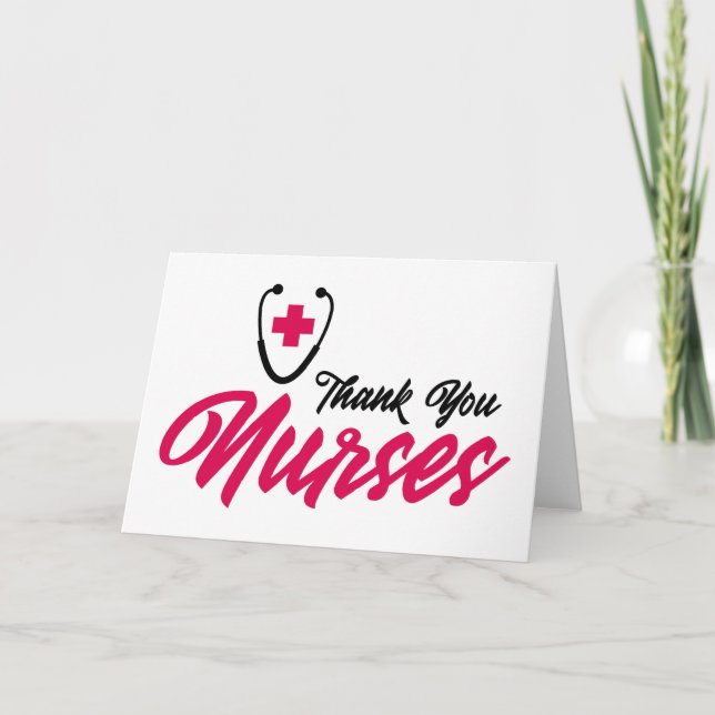 Thank You Nurses | Pink Card (Front)