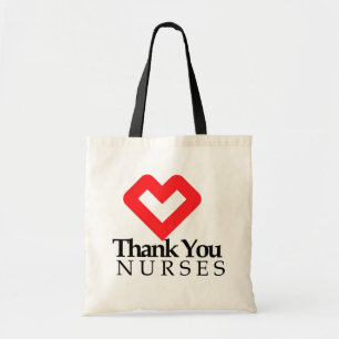 Thank You Nurses   Red Heart Tote Bag