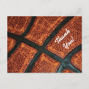 Thank You Old Retro Basketball Pattern Postcard