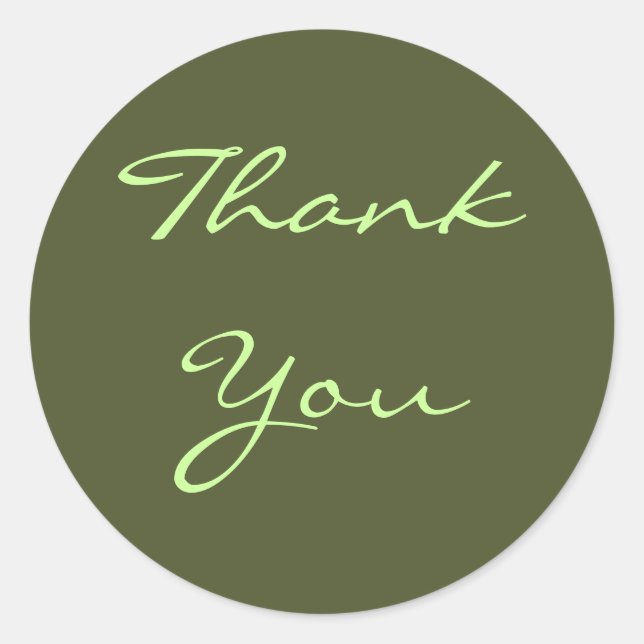 Thank You Olive Sticker (Front)