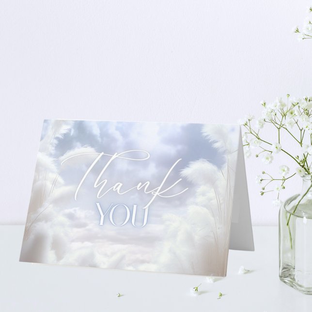 Thank You On Cloud Nine 9 Pampas Bridal Shower Card (Thank You On Cloud Nine 9 Pampas Bridal Shower)