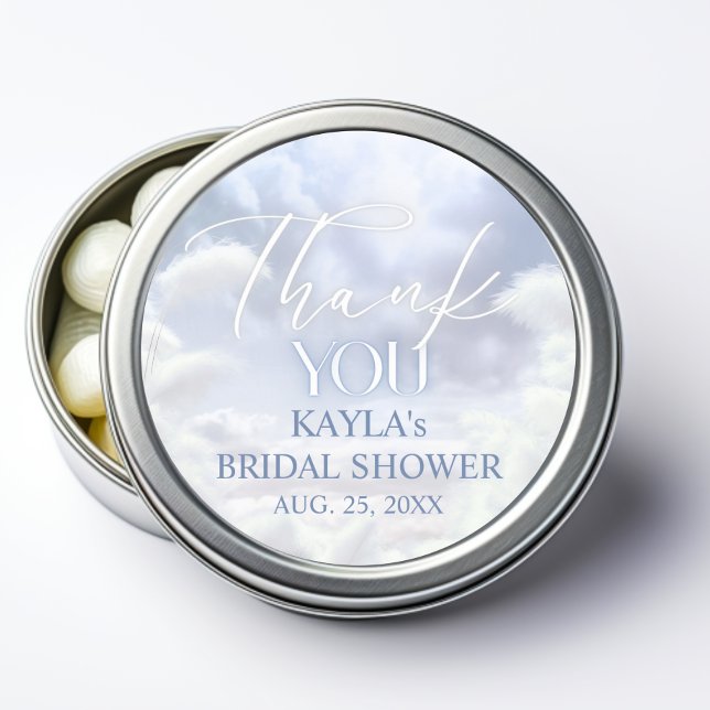 Thank You On Cloud Nine 9 Pampas Bridal Shower Classic Round Sticker (Thank You On Cloud Nine 9 Pampas Bridal Shower Classic Round Sticker)