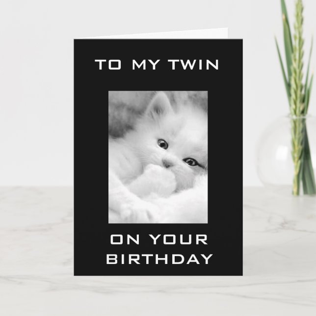 THANK YOU ON YOUR BIRTHDAY TWIN SISTER CARD (Front)