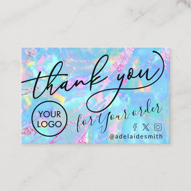 thank you opal business card (Front)