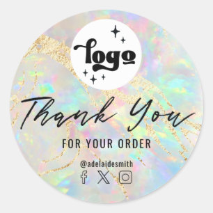 thank you opal   classic round sticker