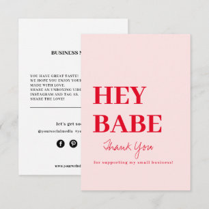 Thank You Order Business Card
