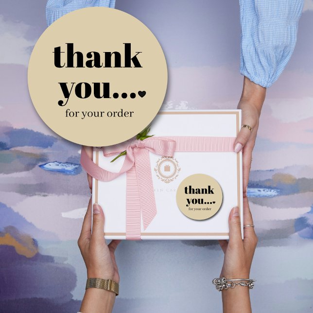 Thank You Order Sticker | Business Packaging Label (Creator Uploaded)
