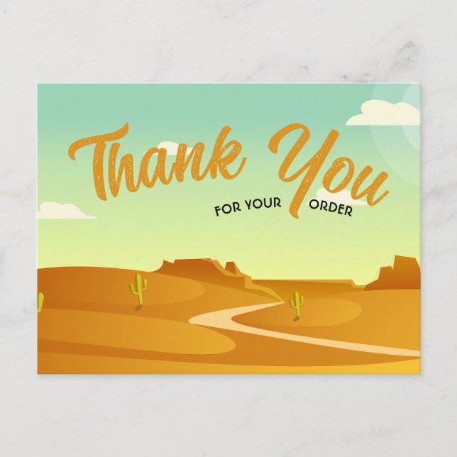 thank you order with animated landscape design postcard (Front)