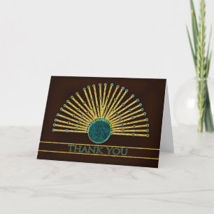 Thank You - Ornate Abstract Native Fan Design Card