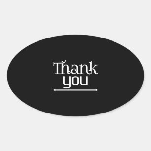 Thank you  oval sticker