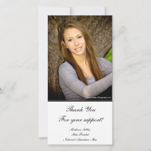 "Thank You" Pageant Photo Card