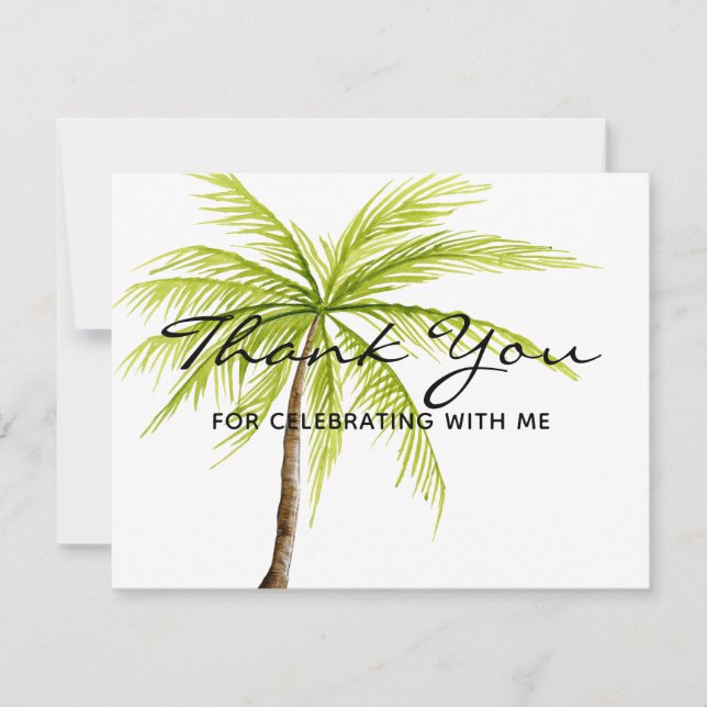 Thank You Palm Tree Tropical Beach Party (Front)
