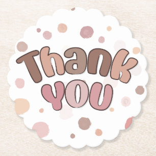 Thank you paper coaster