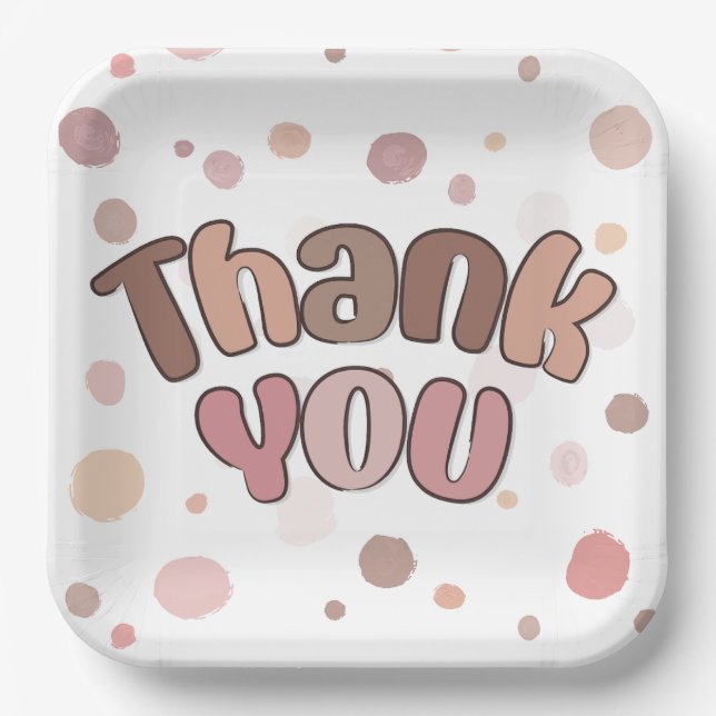 Thank you  paper plate (Front)