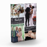 Thank you Parent's gift Wedding Photo Collage<br><div class="desc">Say "Thank You" in a special way to your parents after your wedding day by giving them this custom photo block. Include their photos from your special day and other favourite photos from your wedding. The chalkboard background blocks add a modern touch. Personalise with your names and special wedding date...</div>