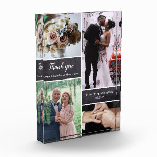 Thank you Parent's gift Wedding Photo Collage Block