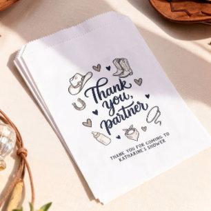 Thank You Partner Cowboy Baby Shower Favour Bag