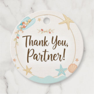 Thank You Partner Western Themed Favour Tag