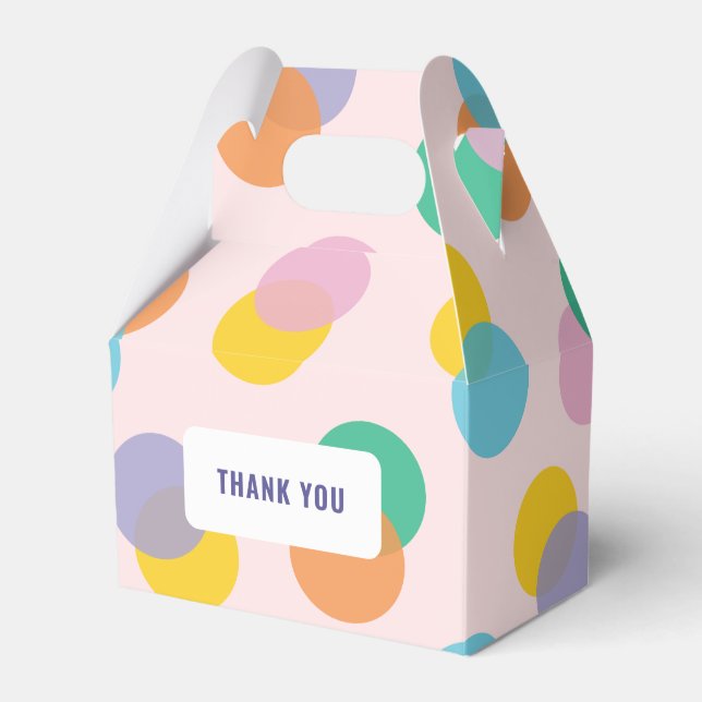 Thank You Pastel Confetti Favour Box (Front Side)