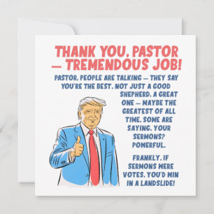 Thank You Pastor Appreciation Card