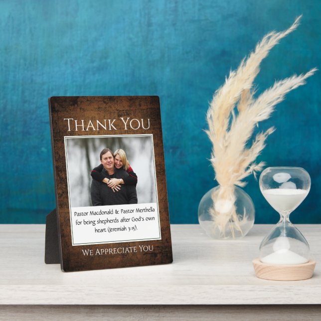 THANK YOU PASTOR Shepherd PHOTO Plaque (Side)