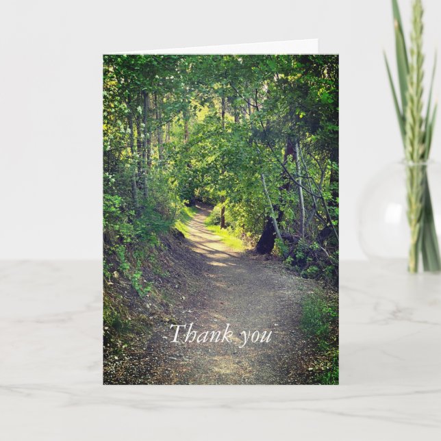 Thank You Path of Life Forest Trees Card (Front)