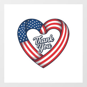 Thank You Patriotic Heart Vintage Vector Design_1
