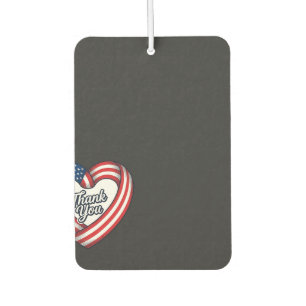 Thank You Patriotic Heart Vintage Vector Design_1 Car Air Freshener