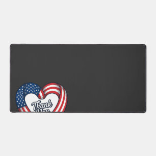 Thank You Patriotic Heart Vintage Vector Design_1 Desk Mat