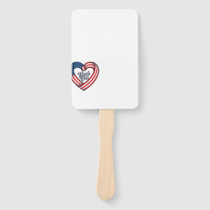 Thank You Patriotic Heart Vintage Vector Design_1 Hand Fan