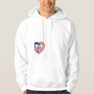 Thank You Patriotic Heart Vintage Vector Design_1 Hoodie