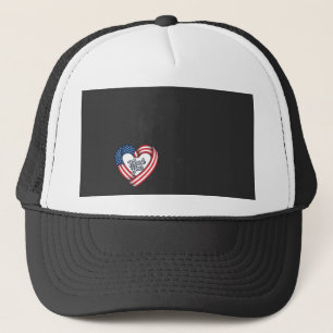 Thank You Patriotic Heart Vintage Vector Design_1 Trucker Hat