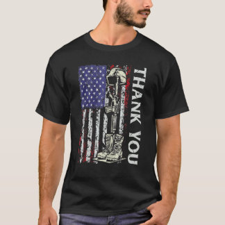 Thank You Patriotic  Memorial Day 4th Of July Us F T-Shirt