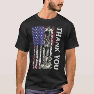 Thank You Patriotic  Memorial Day 4th Of July Us F T-Shirt