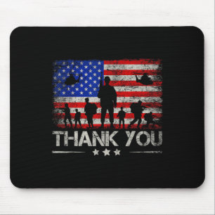 Thank You Patriotic Memorial Day 4th Of July Usa F Mouse Pad